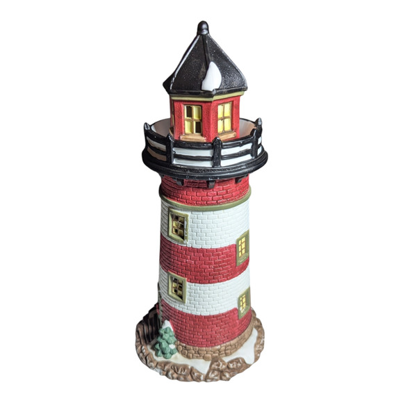 Santa's Workbench "Bayside Lighthouse" Lighted Christmas Village Great Condition - Picture 7 of 9